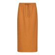 BONNIE DARK CARAMEL EMBOSSED LOGO SKIRT Online