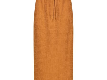 BONNIE DARK CARAMEL EMBOSSED LOGO SKIRT Online