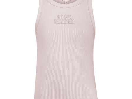 AALIYAH CHAMPAGNE SPARKLE LOGO TANK Hot on Sale