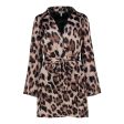 MICHAELA ANIMAL PRINT SATIN SHIRT DRESS Online