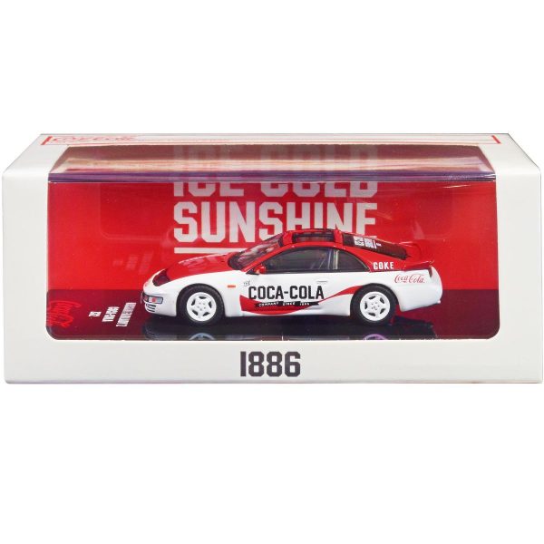 Nissan Fairlady Z (Z32) RHD (Right Hand Drive) Red and White  Coca-Cola  1 64 Diecast Model Car Online Hot Sale