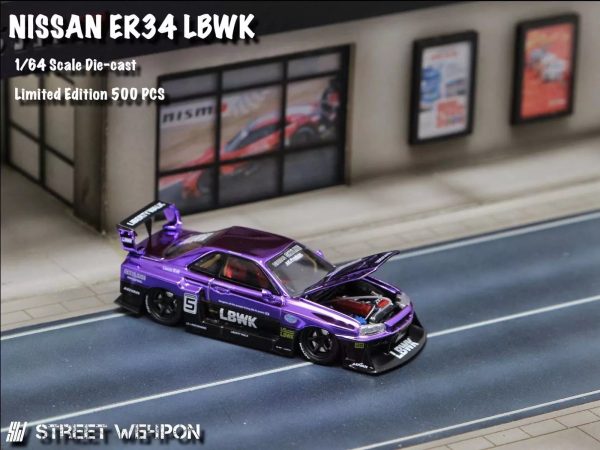 STREET WEAPON Nissan Skyline LBWK-ER34 Chrome Purple Online now