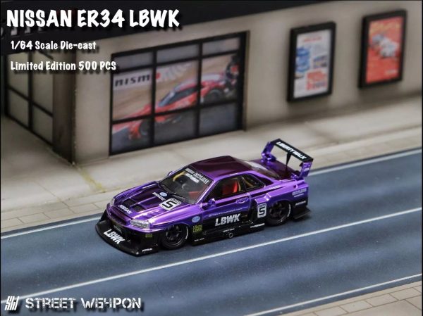 STREET WEAPON Nissan Skyline LBWK-ER34 Chrome Purple Online now