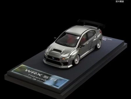 TIME MICRO 1:64 WRX STI Liquid Silver Diecast Model Car Hot on Sale