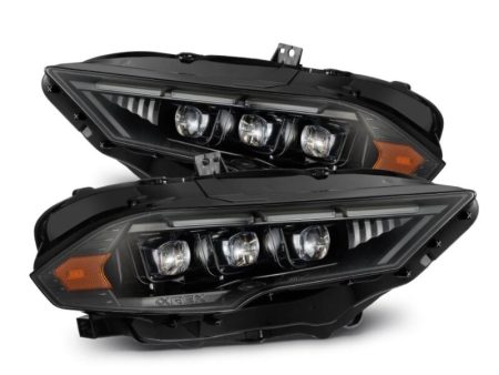 AlphaRex 18-20 Ford Mustang NOVA LED Proj Headlights Alpha-Black w Activ Light Seq Signal Switch DRL Hot on Sale