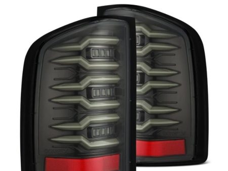 AlphaRex 07-13 Chevrolet Silverado 1500 (Ex. Hybrid Models) LUXX-Series LED Tail Lights Alpha-Black For Sale